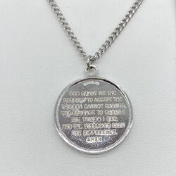 Sterlingsilber religiöses Gebet Gott schenke mir Gelassenheit Mut Weisheit Medaille 11g