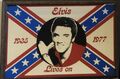 Elvis Presley - Quer - Vintage, Glasbild, Spiegel 80er Jahre, 32 cm x 22 cm