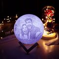 Personalisierte Mondlampe mit Bild, Foto Mond Lampe, 3D Fotolampe, Nachtlicht