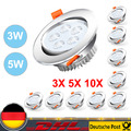 LED Einbauleuchte 3/5/10X 5W Einbaustrahler Decken Leuchte Set Einbau Spot 230V