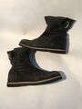 shabbies amsterdam 41 Boots flach dunkel blau/ grau/ fast schwarz Biker