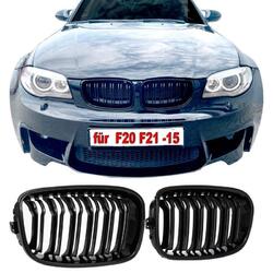 Sport Kühlergrill Front Grill schwarz Doppelsteg passend FÜR BMW 1er F20 F21 -15