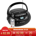 Retekess TR630 Tragbarer CD-Player, Stereo-Kassettenrekorder, AM FM USB/TF-Karte