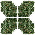 12 Stück künstliches Pflanzenwand Hecke 50x50 cm UV-Schutz Glanzmispeln Design