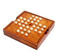 Solitär Solitaire Brettspiel Denkspiel Knobelspiel Geduldspiel Holz mit Kugeln#