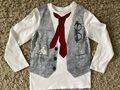 C&A Jungen Shirt langarm Gr.134 festlich Pulli Weihnachten Silvester Geburtstag