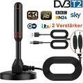 Neu DVB-T2 HD Antenne 36DBi Verstärker 5M KabelFernsehkanäle Free TV-Programme