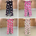 Frauen Kawaii Hello Kitty Pyjama Hose Flanell Warm Schlafanzughose Relaxhose