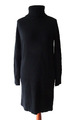 HUGO BOSS Damen Kleid Strickkleid mit Rollkragen Wolle/Baumwolle Schwarz Gr. S