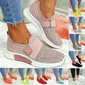 Strick Gym Schuhe Turnschuhe Slip On Sneaker Damen Sportschuhe Strass Laufschuhe