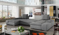 Wohnlandschaft Wohnzimmer Leder Sofa Couch Polster Sitz Ecksofa Garnitur Sofas