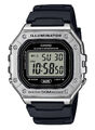 CASIO Herren-Digitaluhr Schwarz/Stahlfarben W-218HM-7AVEF