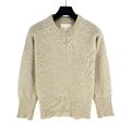 GANT Damen Beige Lounge Wolle Kaschmir Rundhals Pullover Größe L