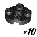 10x LEGO 4032 • Platte 2 x 2 • plate round • schwarz • black