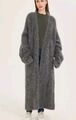 78% ALPAKA WOLLE STRICKMANTEL LANGE JACKE MANTEL CARDIGAN  WOOL KNIT COAT JACKET