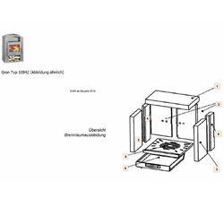 Kaminscheibe - Ofenglas - Wamsler für Kaminofen Gron Typ 10842SCHOTT ROBAX GLASKERAMIK