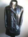 Zweireiher Lederjacke 14 12 Retro weites Revers schwarz weich Smart Blazer