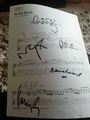 oasis my big mouth song sheet signed Noel Gallagher Liam Gallagher