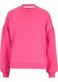 Neu Bequemes Sweatshirt mit kleinem Stehkragen Gr. 36/38 Pink Damen Sweat-Shirt