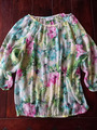 Chiffon Bluse floral, Gr. M 40/42