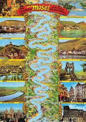 Mosel - von Trier bis Koblenz - Rheinland-Pfalz,  BRD, Karte ungelaufen