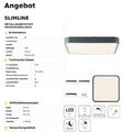 Brilliant LED Deckenleuchte Grau SLIMLINE