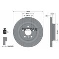 2x Bremsscheibe TEXTAR 92274503 passend für BMW