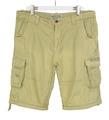 Alpha Industries Shorts Herren W38 Cargo Reißverschluss Fly Taschen Khaki Beige