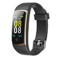 Yamay SW336 Fitness Tracker Pulsmesser Schrittzähler Fitnessuhr | Schwarz Gold