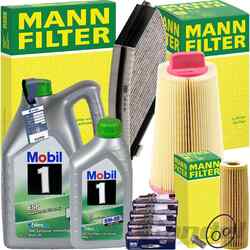 MANN INSPEKTIONSPAKET+MOBIL1 5W-30 MOTORÖL passend für MERCEDES W/S204 C180 C200