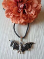 Wunderschöne Halskette "Fledermaus" schwarz