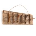 GARDEROBENLEISTE SAMOA | Recyclingholz, 60x14x11cm (BxHxT) | Wandgarderobe