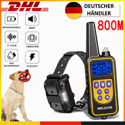 Hund Ausbildung Stromschlag Erziehungshalsband Hunde Vibration Ton Funktion 800M