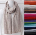 MADE IN ITALY • 30 Farben • Schal Wollschal Strickschal mit Cashmere unifarben