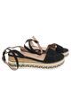 ANNA FIELD Sandaletten Schwarz Gr. 39 Damen Keilabsatz Espadrilles