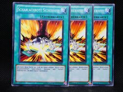 Yugioh Playset 3x Scharlachrote Sicherheit EXVC DE045/ Common/ Near Mint