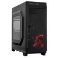 Gaming Case/Gehäuse, ATX-180T-01, LED Lüfter Rot, Front USB 3, Plexiglas 32351