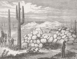 ARIZONA. The Painted Rocks of Arizona 1876 altes antikes Vintage Druckbild