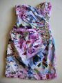 Kleid Cocktailkleid Gr. 34/36  Gr. XS LIPSY Glitzerteile gerafft multicolor neu