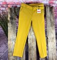 Elegante HOSE mit hohem Bund Italy bezogener Gürtel OCKER M 36 38 