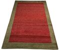 Gabbeh Teppich 120x180 cm Handgeknüpft Braun Rot Orientteppich 100% Wolle R607