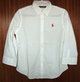 Ralph Lauren Damenbluse Gr. 10 (M)  - weiss mit rotem Logo - 100% Cotton