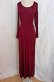 Damen Maxi Kleid F539C Größe 36, 38, S Farbe Bordeaux FrankreichViskose Elasthan