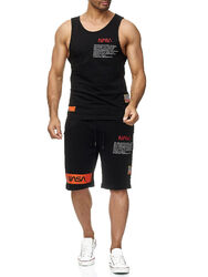 Redbridge Herren Tank Top & Shorts Jogginganzug Kurze Hose T-Shirt Set NASA Logo