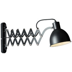 Brilliant Sandra 2 Wand Lese Leuchte Lampe flexibel verstellbar schwarz matt E14