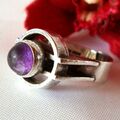 finnischer Amethyst Ring 925 Silber skandinavien Salovaara 1972 / ea 122