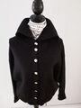 ZARA Cardigan Strickjacke Rollkragenpullover Schwarz Neu Mit Etikett