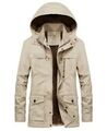 Winterjacke Herren dick warmes Fell mit Kapuze Parka Mantel Mode VliesmantelNeu