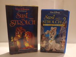 Walt Disneys Meisterwerk Susi Und Strolch Teil 1 + 2  VHS 1990/2001 Hologramm