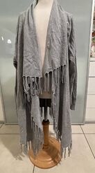 LIEBLINGSSTÜCK Cardigan, Fransen grau Größe 40